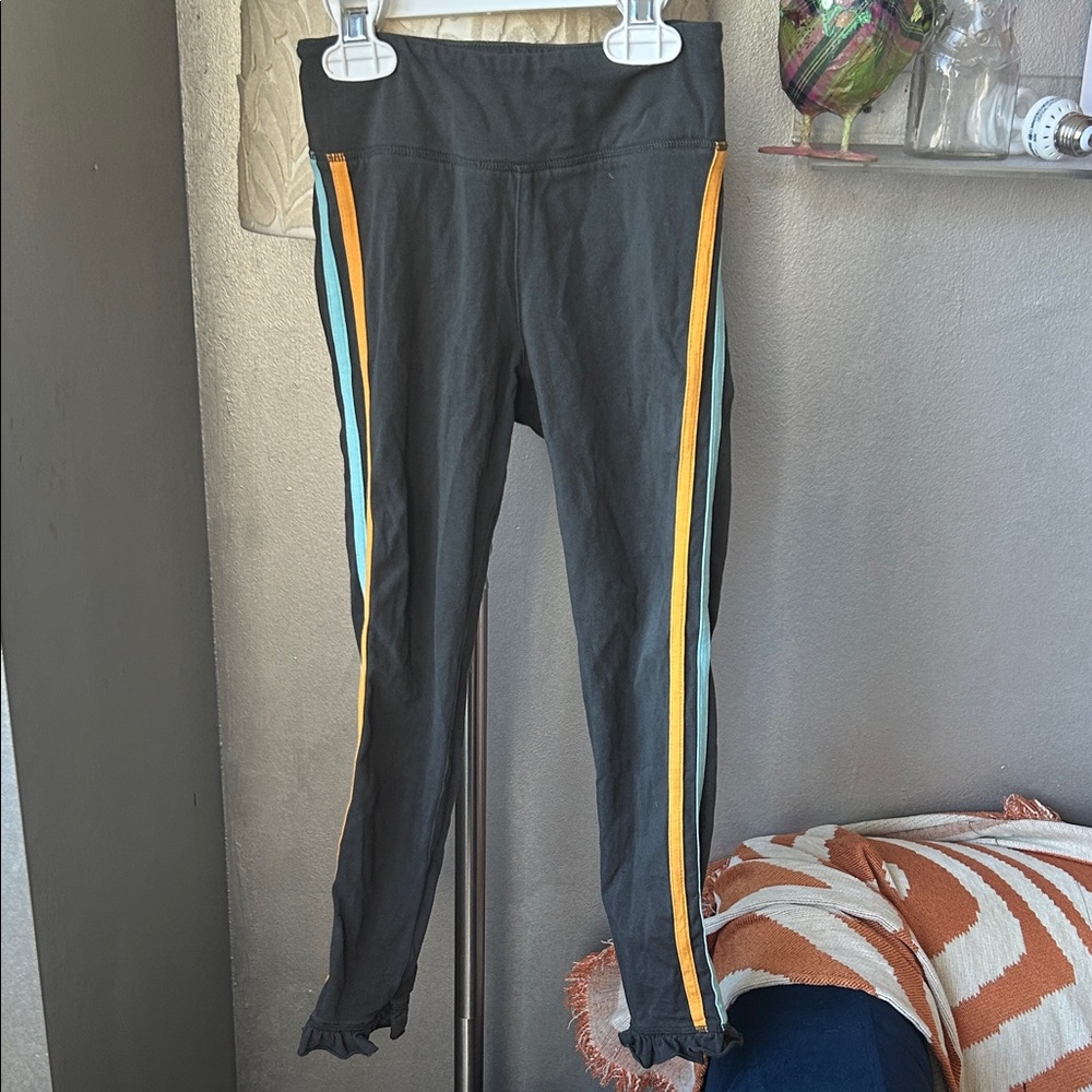 munster grey leggings with stripes
